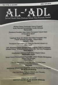 Image of Al-ADL : Jurnal Studi Ilmu Hukum Islam Dan Pranata Sosial